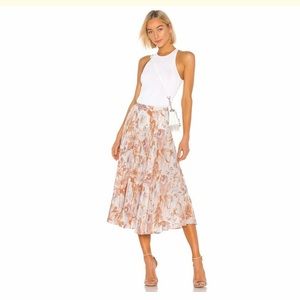 Vince marine garden pleated skirt